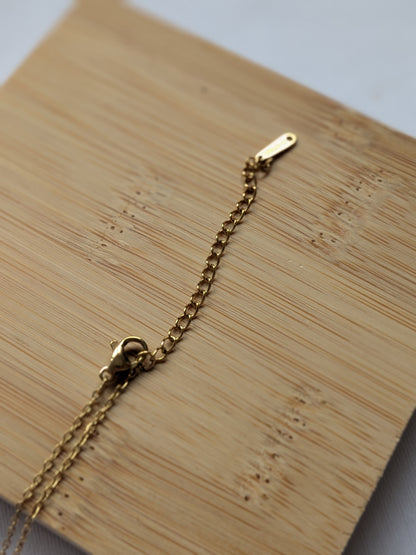 Collier Tournant Fleur — Doré & Strass blanc