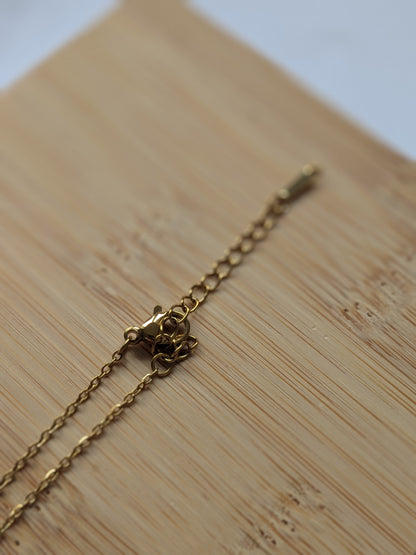 Collier Tournant Fleur — Doré & Strass vert