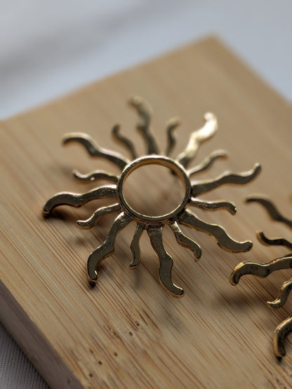 Boucle d'oreille soleil - Acier inoxydable