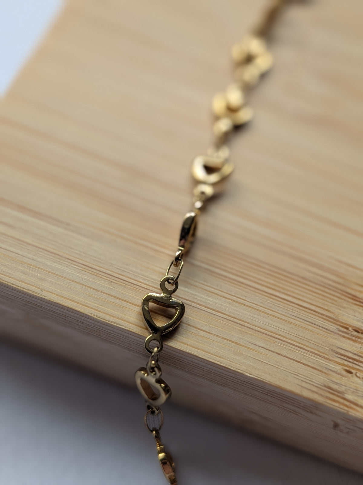 Bracelet Maillons Cœurs Dorés