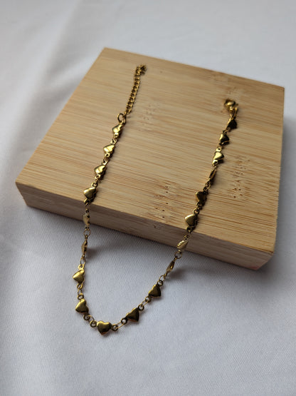 Bracelet Cœurs Dorés