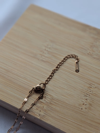 Collier Tournant Fleur — Rose Doré & Strass Rose