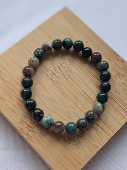 🌿 Bracelet en Agate d'Inde – Élégance Naturelle & Harmonie