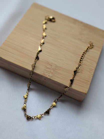 Bracelet Maillons Cœurs Dorés