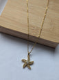 Collier étoile de mer dorée - acier inoxydable
