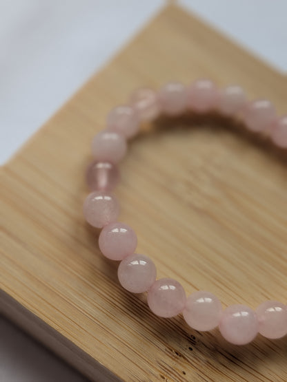 🌿 Bracelet en Quartz rose – Élégance Naturelle & Harmonie