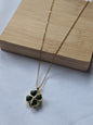 Collier Tournant Tréfles — Doré & Vert
