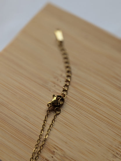 Collier Tournant Fleur — Doré & Vert