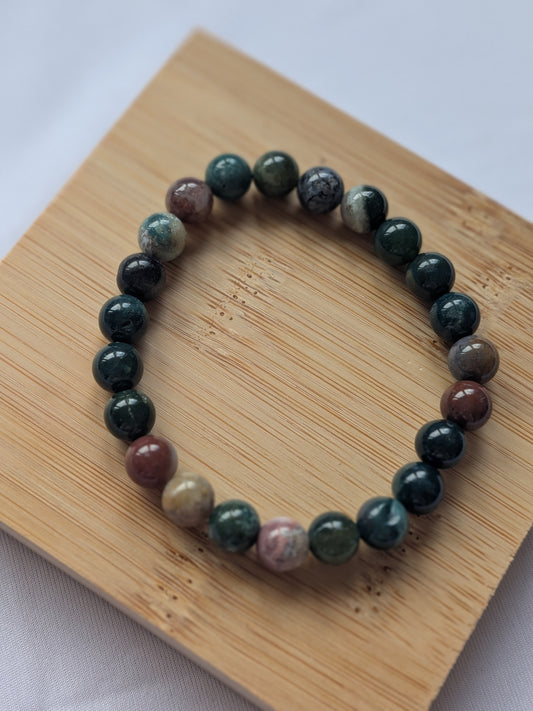 🌿 Bracelet en Agate d'Inde – Élégance Naturelle & Harmonie