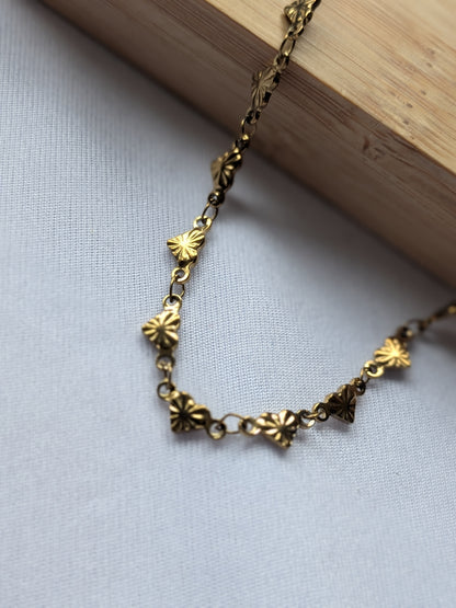 Bracelet Maillons Cœurs Dorés