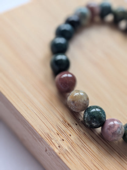 🌿 Bracelet en Agate d'Inde – Élégance Naturelle & Harmonie