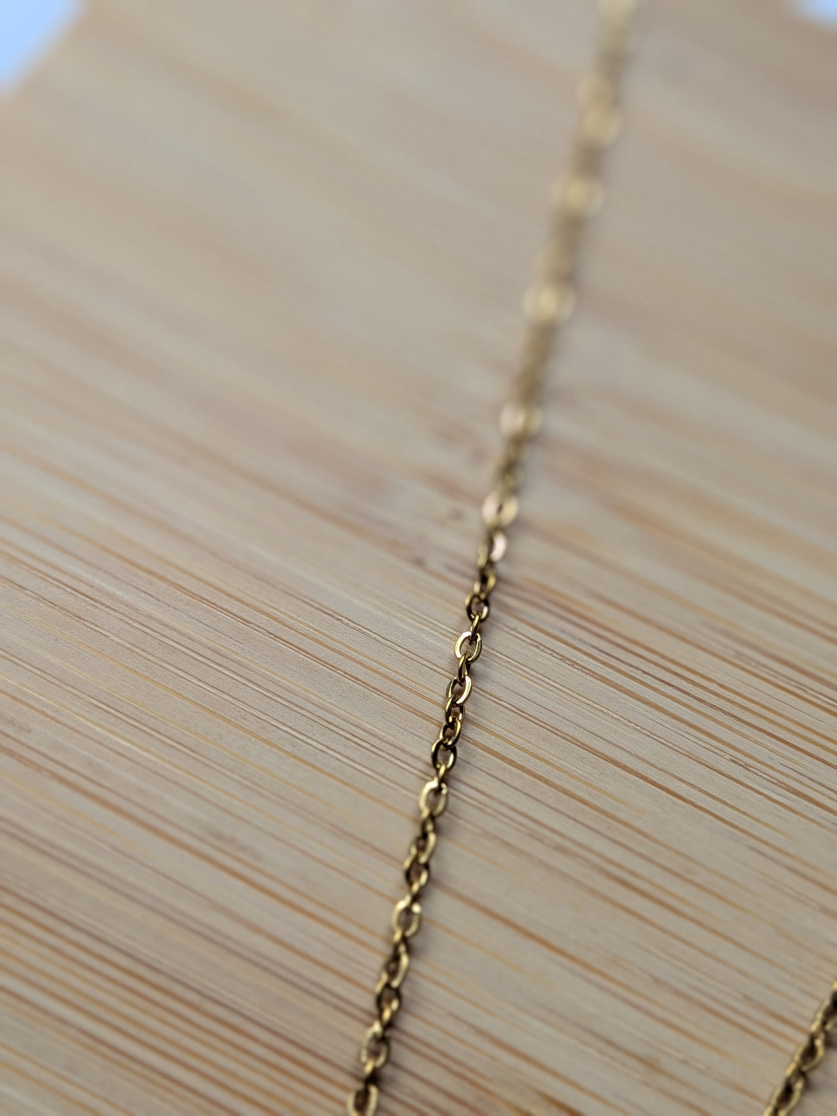 Collier Tournant Fleur — Doré & Vert