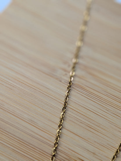 Collier Tournant Fleur — Doré & Vert