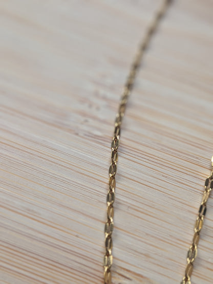 Collier Tournant Fleur — Doré & Strass Blanc